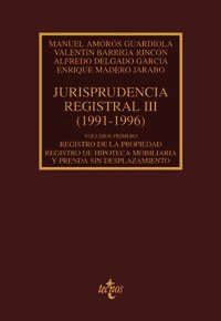 Libro Jurisprudencia Registral Iii 1991 1996  De  Amorós Gua