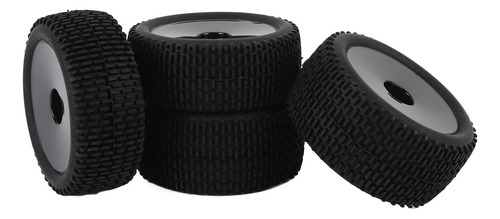 Neumático Negro Negro Para Mjx Rc Hyper Go 4 Piezas 1/10 Off