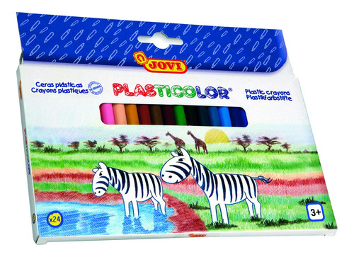 Jovi - Crayons Student, Caja De 24 Crayones De Plstico, Colo