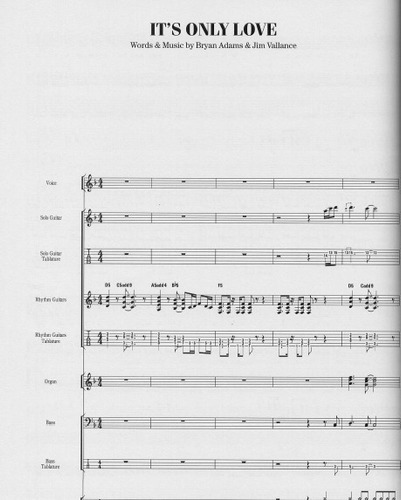 The 80´s Rock Score * 6 Partituras Tablaturas Banda Completa