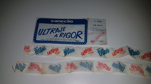 Antigo Ingresso Canecão Ultraje A Rigor E Fita Nestlé 1987