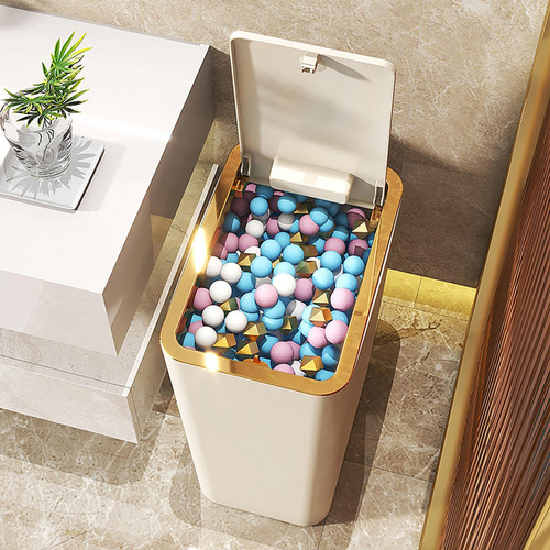 Gpp Cubo De Basura Para Baño Con Tapa, Cubo De Basura 12l