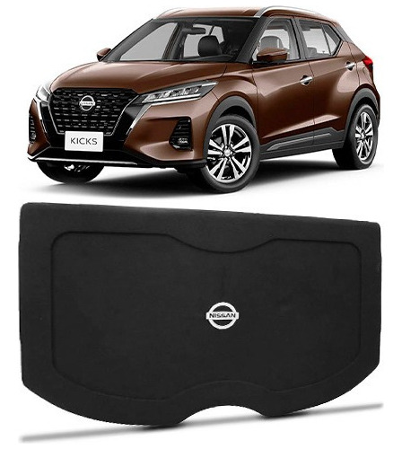 Tampão Nissan Kicks 2016 A 2023 Bagagito Porta Malas Preto