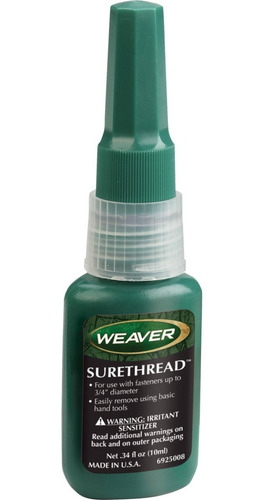 Pegamento Weaver Surethread Para Tornillos De Bases Y Rieles