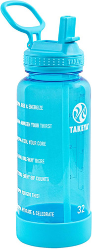 Botella De Agua Motivacional De Calidad Premium Tapa De...