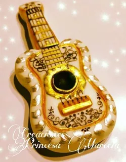 Guitarra De Miguel Peli De Coco Adorno De Torta