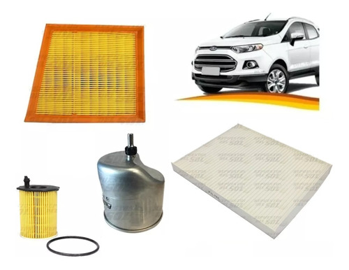 Kit Filtros Ford Ecosport 1.5 14 - 18 Aceite Aire Polen Petr