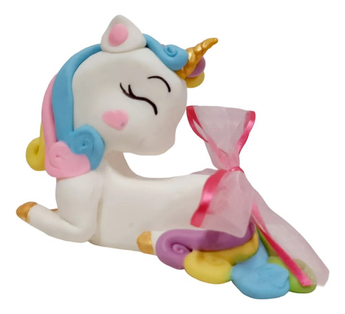 Adorno Para Torta  Unicornio Porcelana Fría