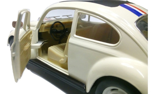 Herbie Custom Vw Sedan 1967 Esc:1/24 Kinsmart Cupido Motori Color Beige
