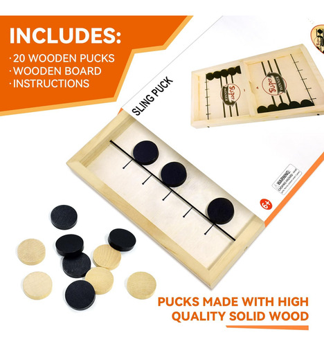 Juego Bakam Super Fast Sling Puck, Portatil De Hockey De ...