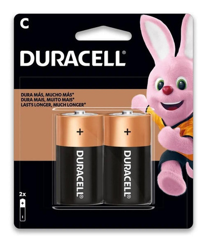 Pilha C Média Lr14 Alcalina Duracell Cartela 2 Unidades