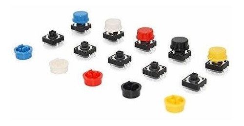 Wowoone 25pcs Interruptor Boton Micro Tactil 5 Color