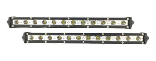 X2 Barra Led Rectangular 36w 12led Luz Blanca