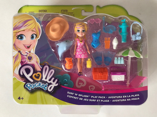 Polly Pocket Aventura En La Playa Surf N Splash Mattel 2018 (Usado)
