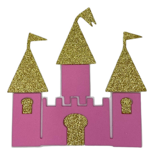 Figura De Fomi Castillo Princesa Pequeño Para Fiesta