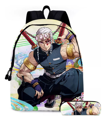 Mochila Escolar De Anime Para Estudiantes De Demon Slayer Color C