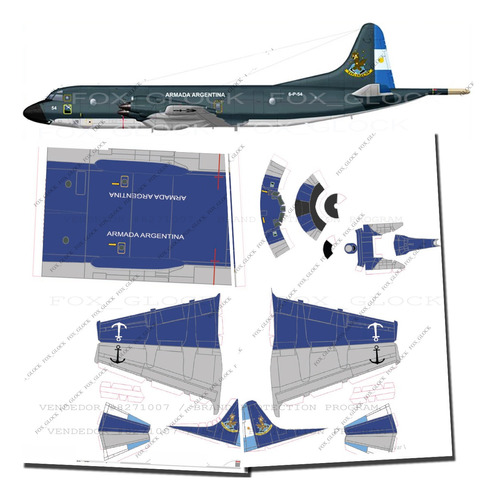 P 3 Orion Armada Argentina Escala 1.100 Papercraft Sencillo