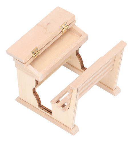 Silla De Escritorio Escolar Tiny Wood 1:12, Casa De Muñecas