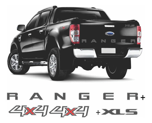 Kit Calcomanía Ford  Ranger 2013/19 Tapa Trasera+4x4 X4un
