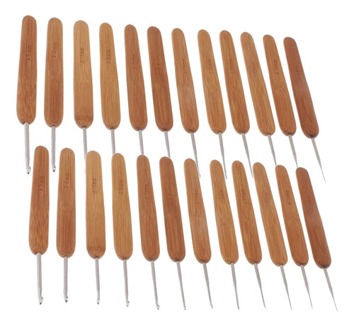 Juego De 24 Ganchos De Bambú Para Rastas, Rastas,l