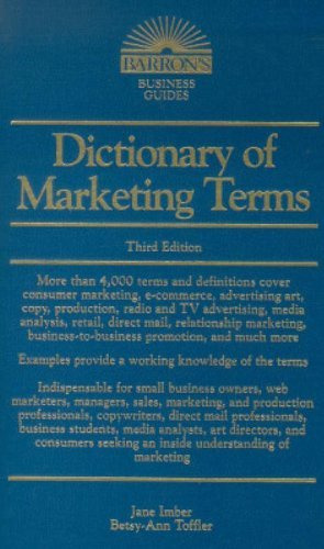 Libro Dictionary Of Marketing Terms - Third Edition