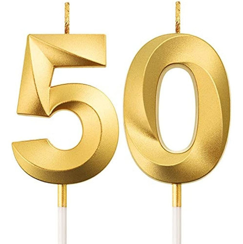 Velas De 50 Cumpleaños, Velas Con Números Para Tarta, Decora
