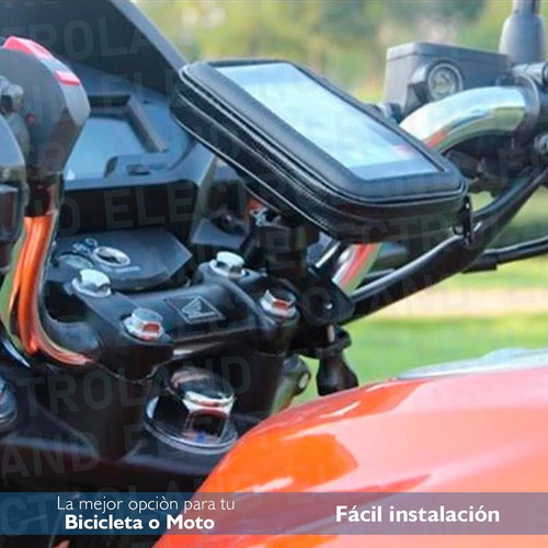 Imagen 8 de 10 de Funda Bolso Impermeable Para Celular 360º Bicicleta Moto