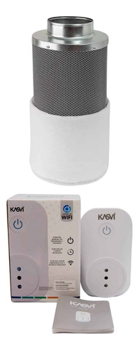 Kit Indoor Timer Wifi +  Filtro 125mm 600m3h Gg