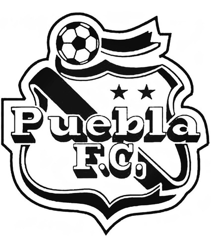 Stickers Puebla Futbol # 1 ( Vinil 15 Cm ) 1 Pza
