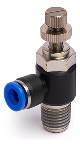 Válvula Reguladora De Caudal Codo Od 8mm Od R 1/4 Npt 5pza