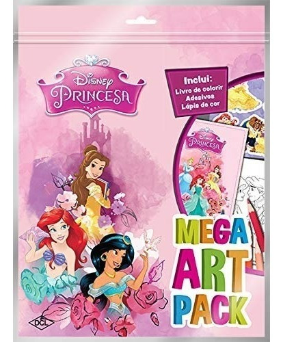 Livro Disney - Mega Art Pack - Princesas Com Adesivos E Lapi
