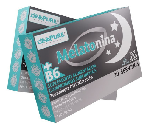 Melatonina Com Vitamina B6 30 Comp Sublinguais Dynapure