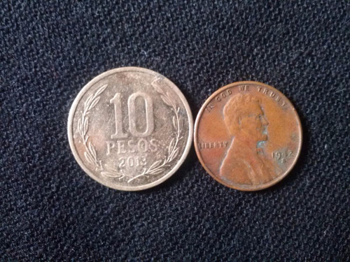 Moneda Estados Unidos One Cent Cobre 1942 Ceca S
