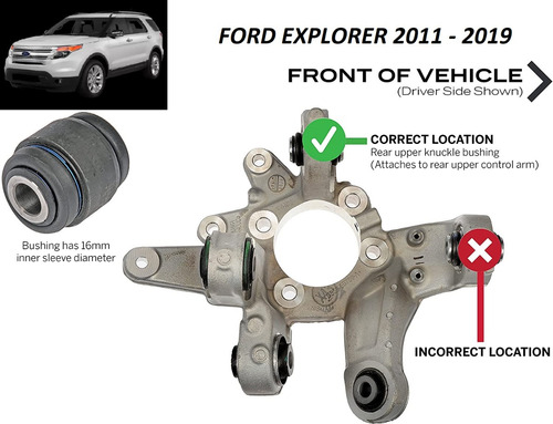 Buje Charnela Montante Trasero Ford Explorer  2011 - 2017