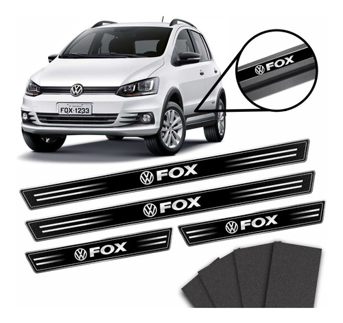 Kit Adesivo Protetor Soleira Porta Compatível Volkswagen Fox