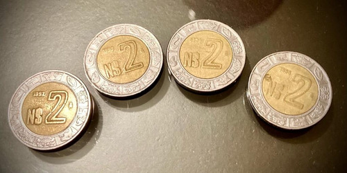 Monedas Coleccionables 2 Nuevos Pesos - 1992, 1993,1994,1995
