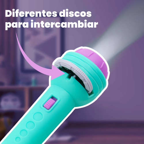 Linterna Proyector Para Niños Con 3 Discos De Figuras