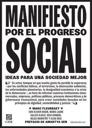 Libro Manifiesto Por El Progreso Social Nuevo