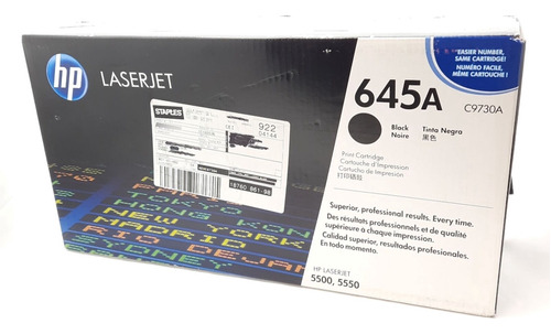 Hp Laserjet C9730a 645a Black Standard Yield Toner Cartrid