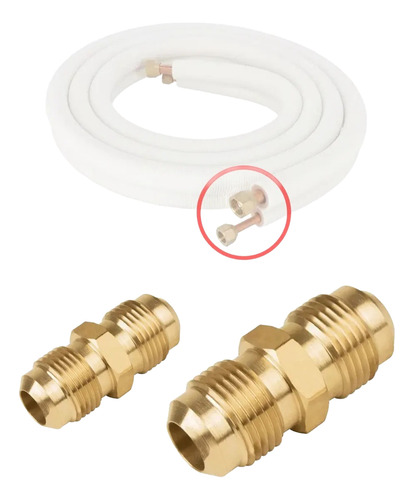 Niple Union De Tuberia De Aire Acondicionado 3/8 Y 1/4