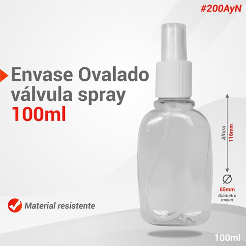 Imagen 1 de 1 de Envase De 100 - 120ml Con Válvula Spray 24/415 