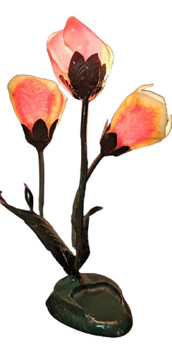 Lámpara Art Nouveau Tulipanes 1901 Reprodución Tipo Gallé 