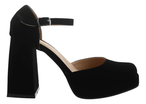 Imagen 2 de 4 de Zapatos De Tacón Con Punta Cerrada Efecto Ante
