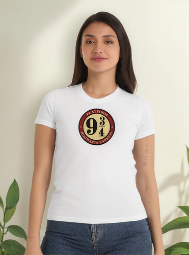Playera Mujer Asthetic Plataforma 9 3/4 Harry Potter