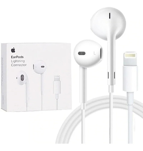 Fone De Ouvido C/ Conector Linghtning Original Apple Earpods
