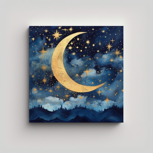 70x70cm Cuadro Celestial Brooks Para Un Paisaje De Ensueño