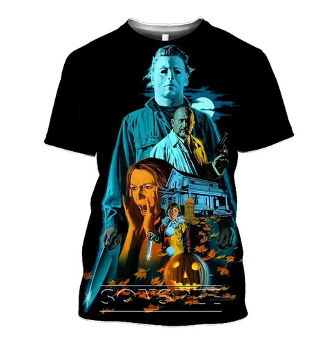 Playera Con Estampado 3d Horror Michael Myers Jason Para Ho