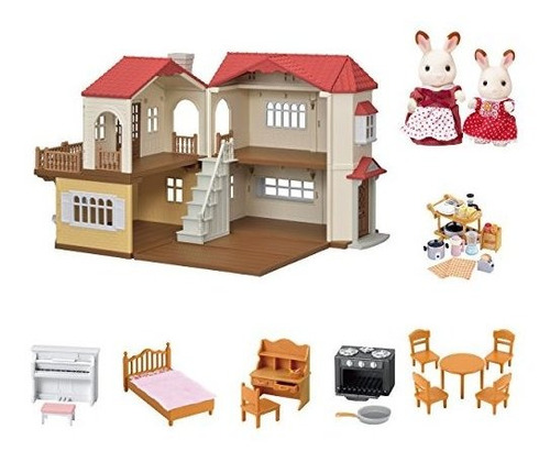 Calico Critters Red Roof Country Home - Set De Regalo, Casa 