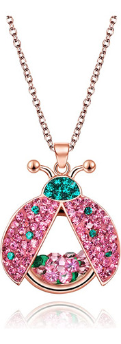 Superchic Ladybug Pendant Necklace Cute Cubic Zirconia With