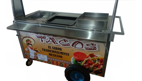 Carrito Para Tacos De 1.45m Par (bistec,chorizo,birria) Etc.